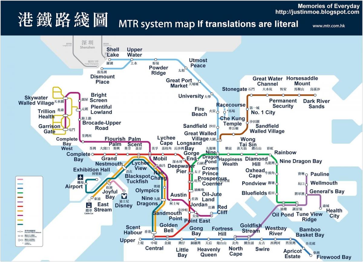 Hongkongs tunnelbana karta