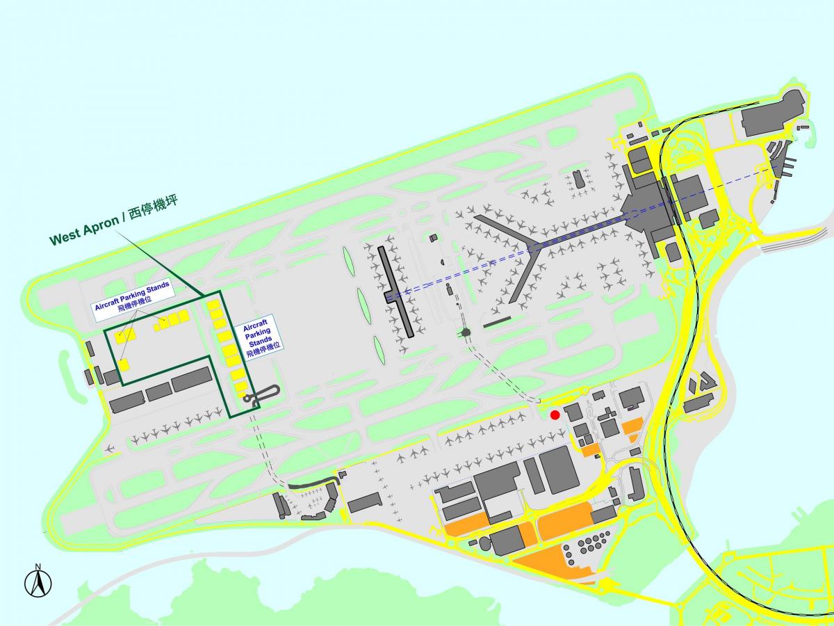 Hong Kong internationell flygplats karta
