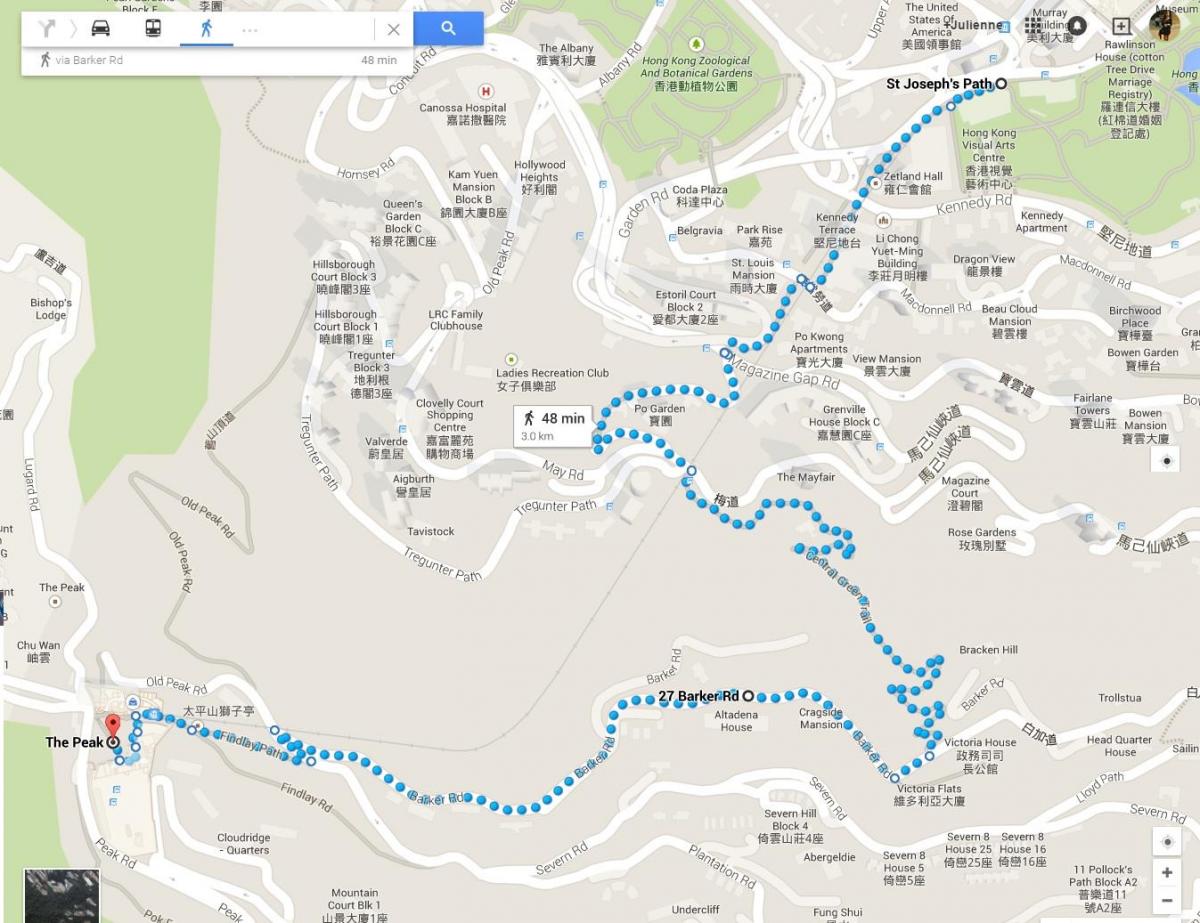 Hong Kong vandringsleder karta