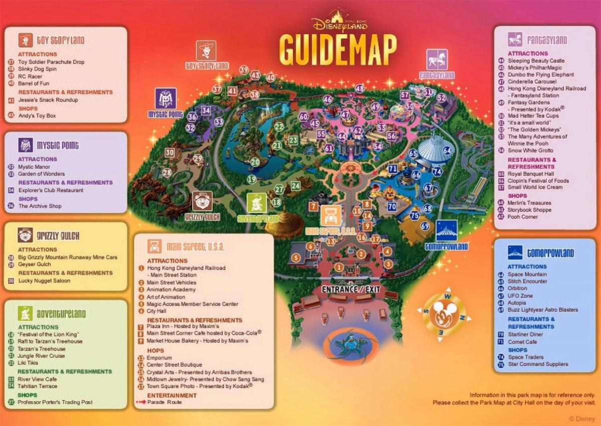 HK Disneyland karta
