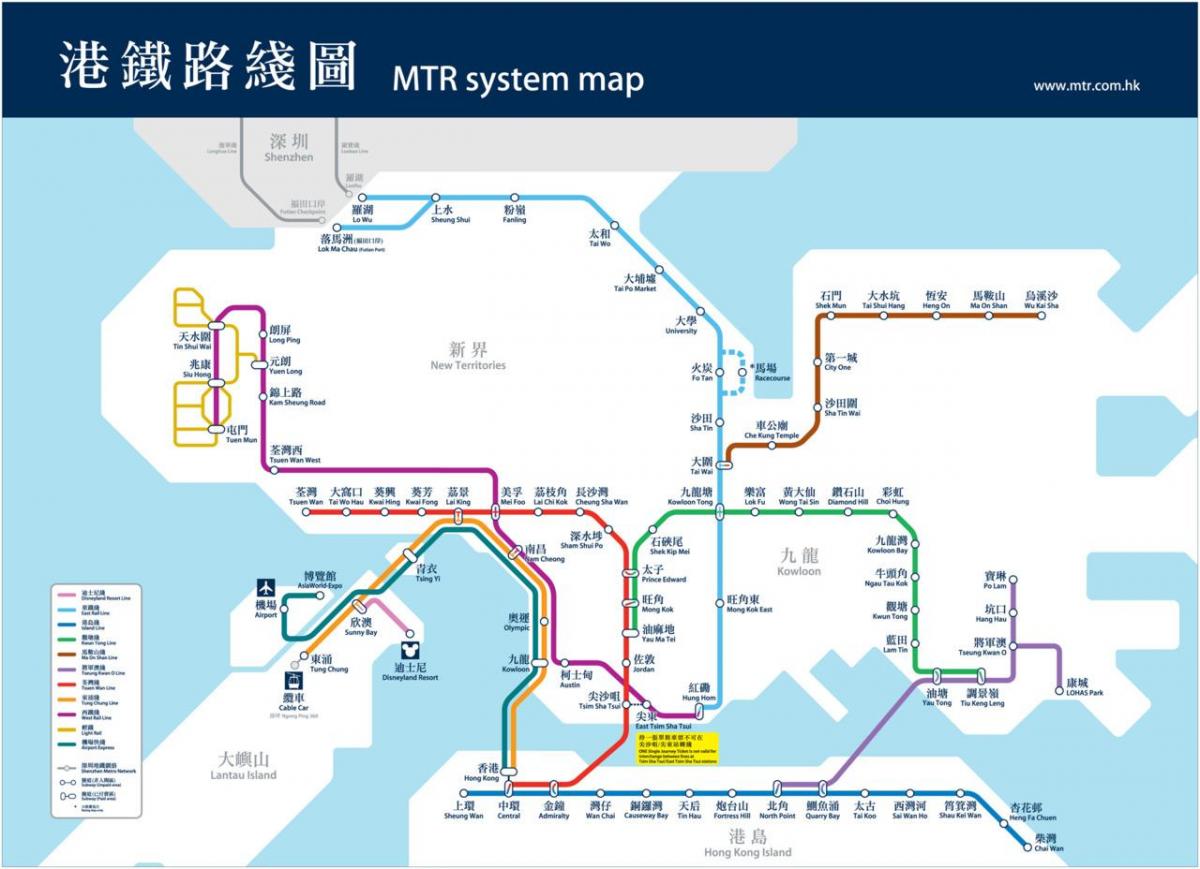 Hong Kong rör karta