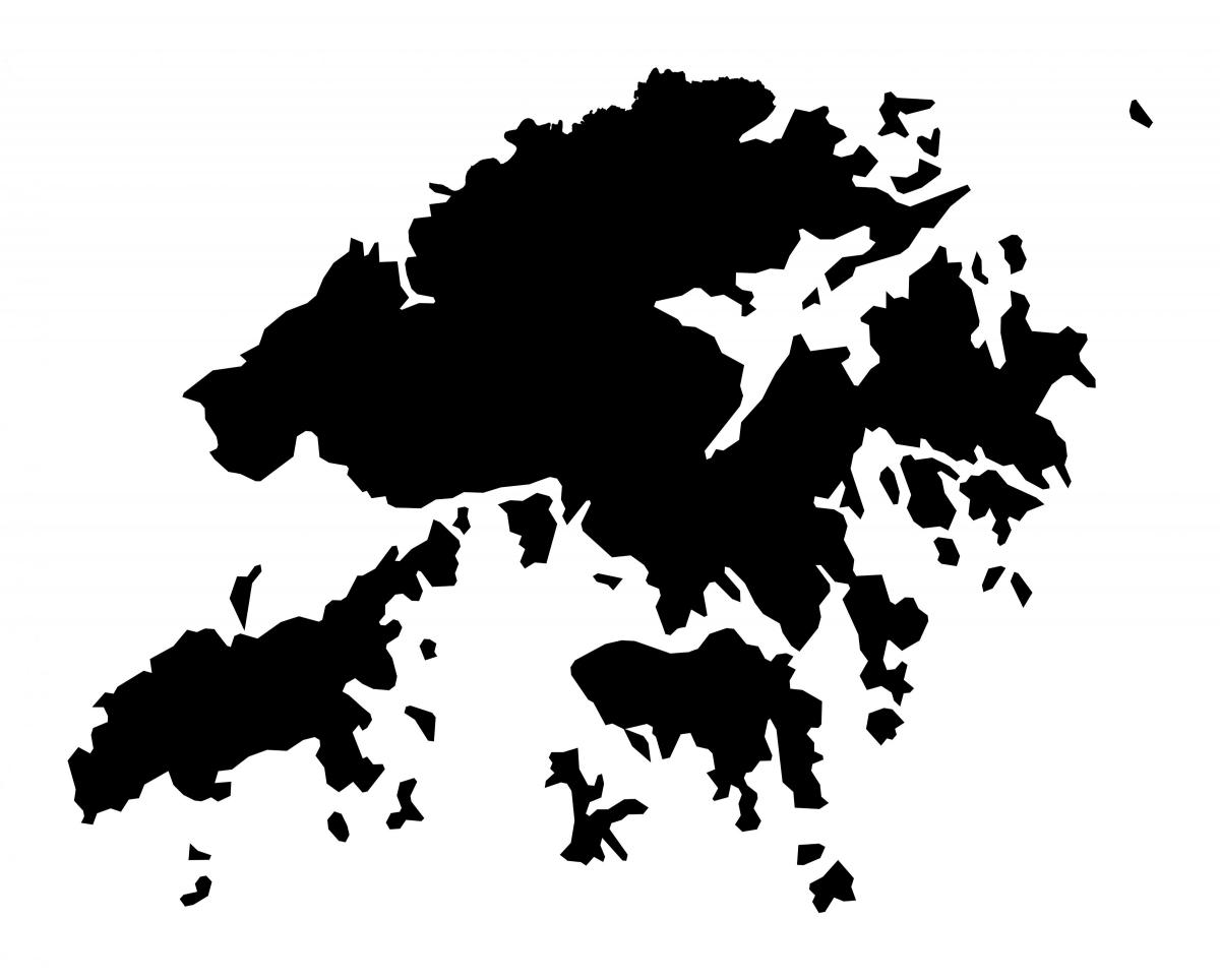 karta över Hong Kong vektor