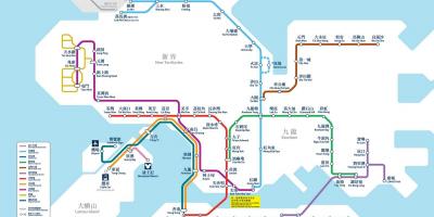 HK karta MTR