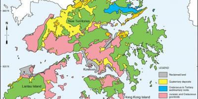Geologisk karta över Hong Kong