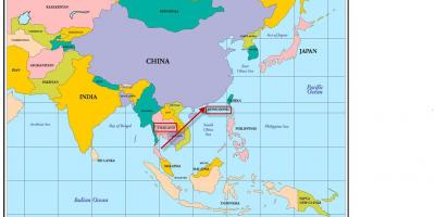 Hong Kong karta över asien