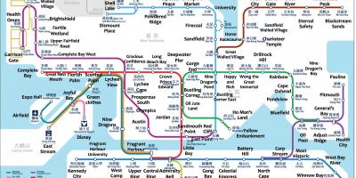 Karta över Hong Kong MTR