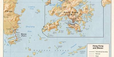 Karta över Hong Kong och Macau