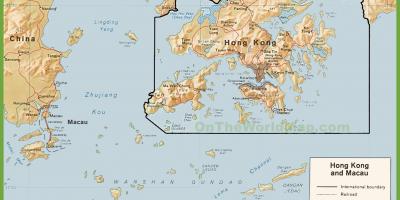 Politisk karta över Hong Kong
