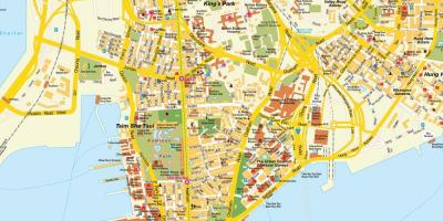 Street karta över Hong Kong