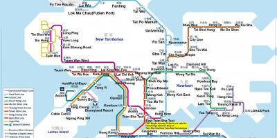 Tunnelbana karta Hong Kong