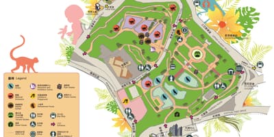 Karta över Hong Kongs zoologiska och botaniska trädgårdar
