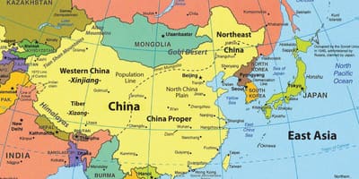 Karta över Hong Kong och omgivande områden