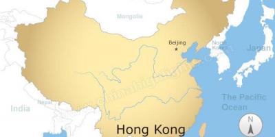 Karta över Kina och Hong Kong